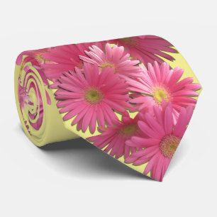 Necktie - Dunkelrosa Gerbera Daisies Krawatte