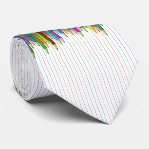 Necktie - Farbige Bleistift-Linien Krawatte