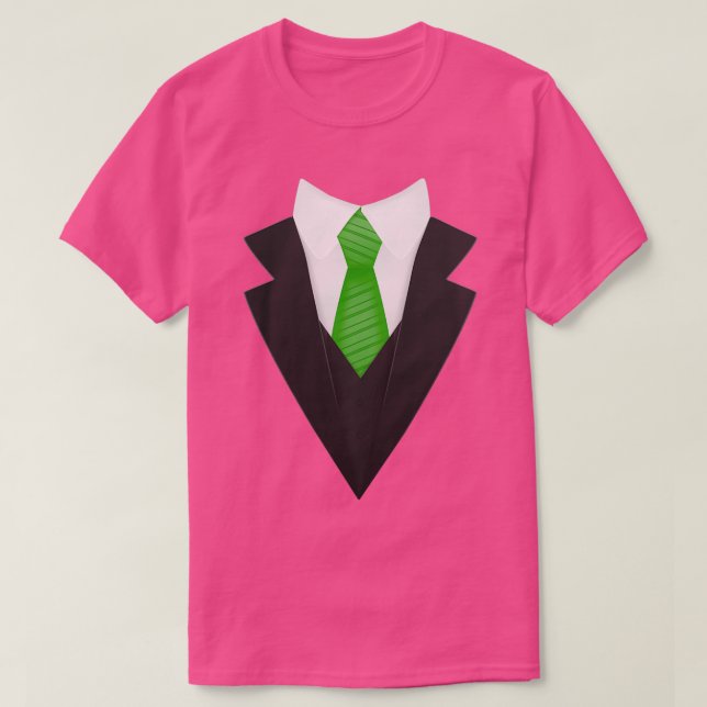 Necktie formaler Verschleiß in Säuregrün T-Shirt (Design vorne)