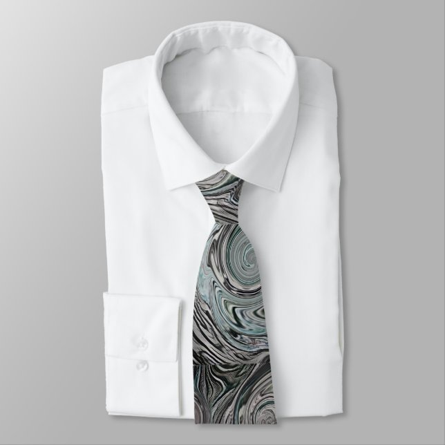 Necktie mit Coolen Wirbel Neck Ties Krawatte (Gebunden)