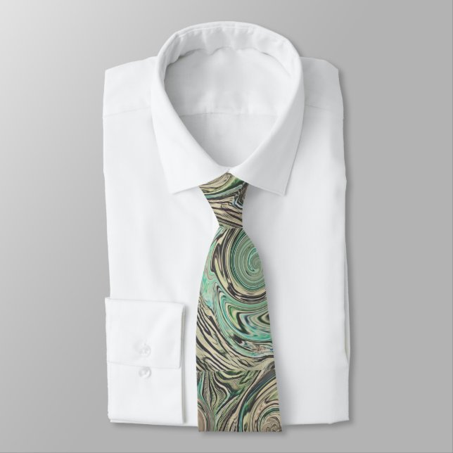 Necktie mit Coolen Wirbel Neck Ties Krawatte (Gebunden)