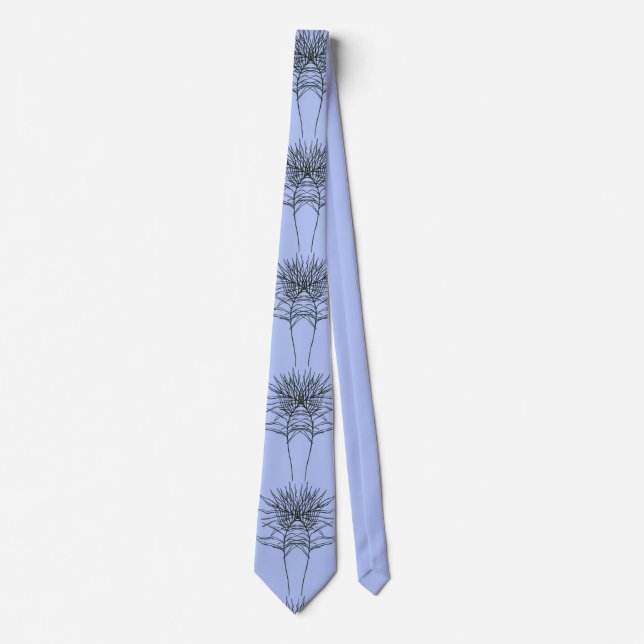 Necktie mit Linien-Design in blau Krawatte (Vorderseite)