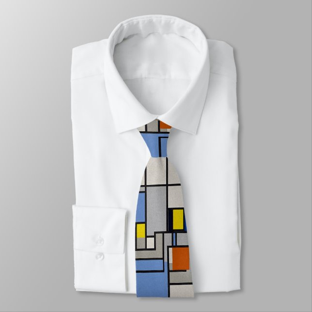 Necktie mit Mondrian-Inspiriert Design: Eine stilv Krawatte (Gebunden)