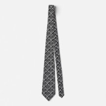 NeckTie mit schwarz-grauem Muster