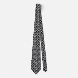 NeckTie mit schwarz-grauem Muster Krawatte