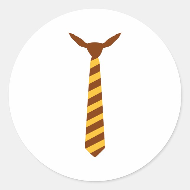 Necktie Runder Aufkleber (Vorderseite)