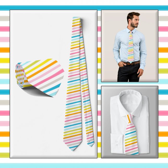 NECKTIE - Streifen in einem Regenbogen von Farben Krawatte (Von Creator hochgeladen)