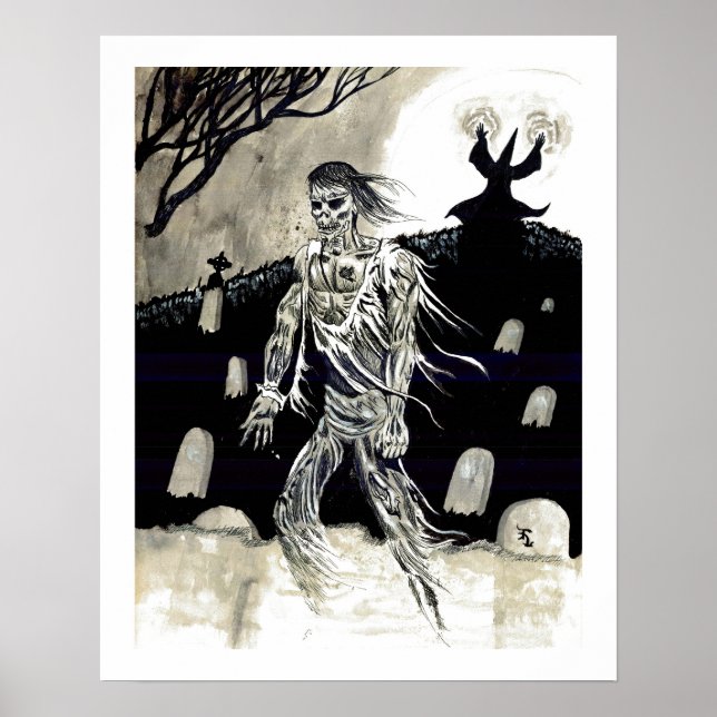 "Necromancer" - Plakat von Tracy Lesch (Vorne)