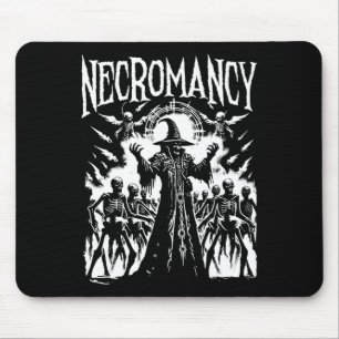 Necromancer - Vintages, graues Monster Halloween L Mousepad