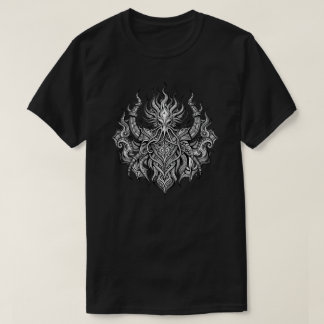 Necronomicon Cthulhu Feuer-Ritter-Emblem Grafik  T-Shirt