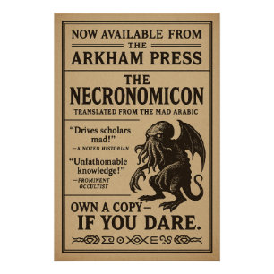 Necronomicon - Jetzt verfügbar bei Arkham Press Poster
