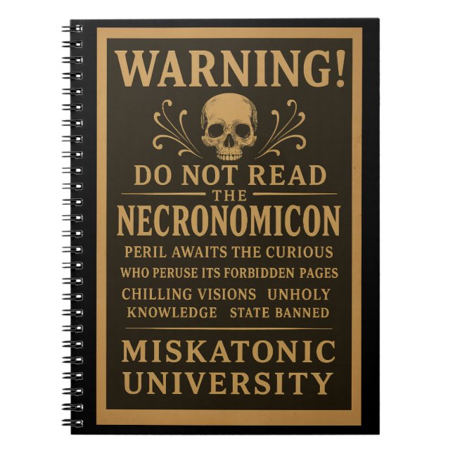 Necronomicon - Vorsorgeverbot durch Miskatonic Notizblock (Vorderseite)