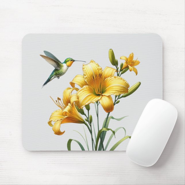 Nectar Blaster: Hummingbird & Lily Mousepad (Mit Mouse)