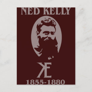 Ned Kelly Design Postkarte