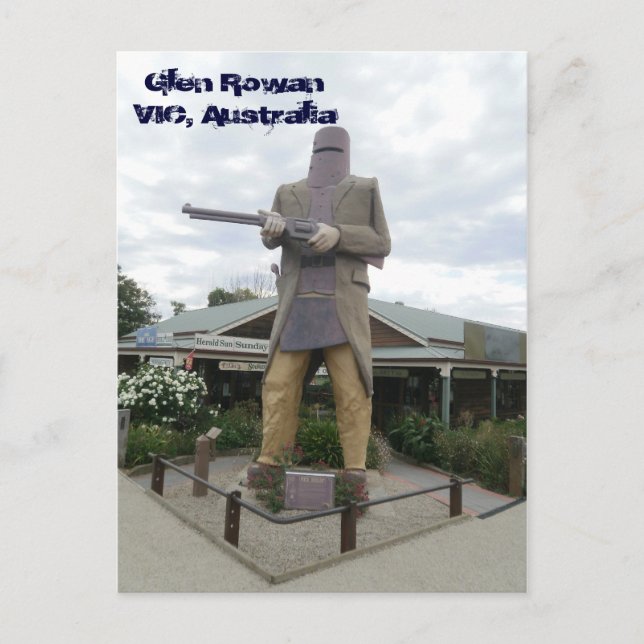 Ned Kelly Postkarte (Vorderseite)