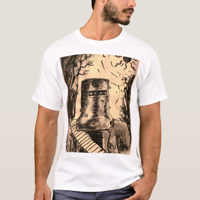 Ned Kelly Sonnenfinsternis in Sepia T-Shirt (Vorderseite)