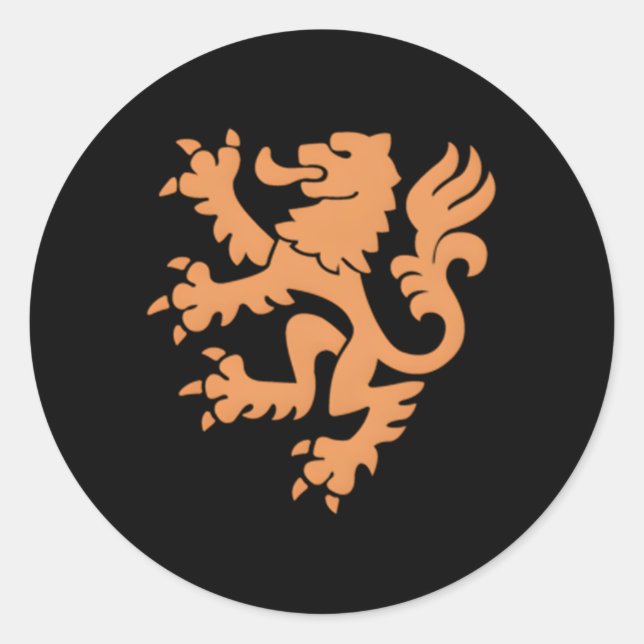 Nederland Emblem Lion Runder Aufkleber (Vorderseite)