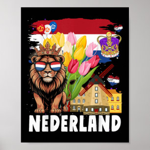 Nederland Flag Outfit Idea für Kinder & Camps; Kon Poster
