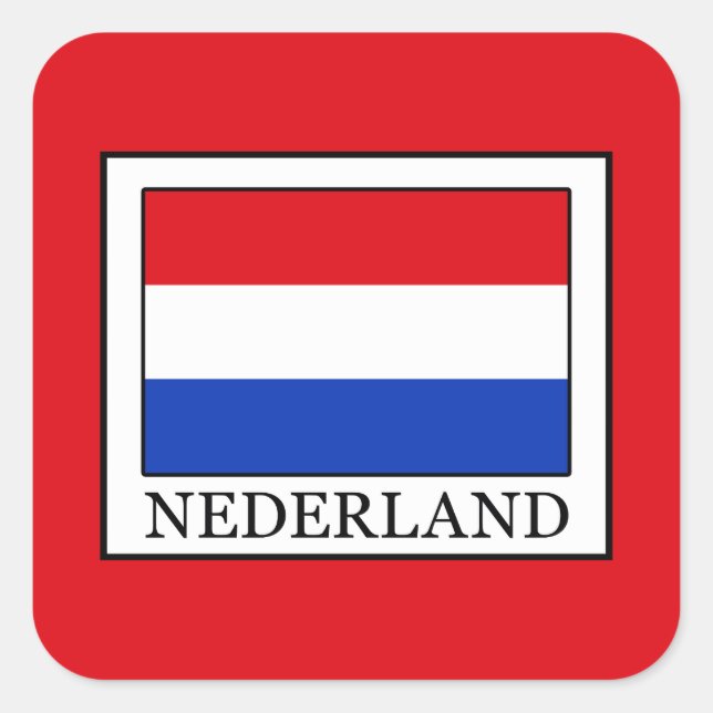 Nederland Quadratischer Aufkleber (Vorderseite)