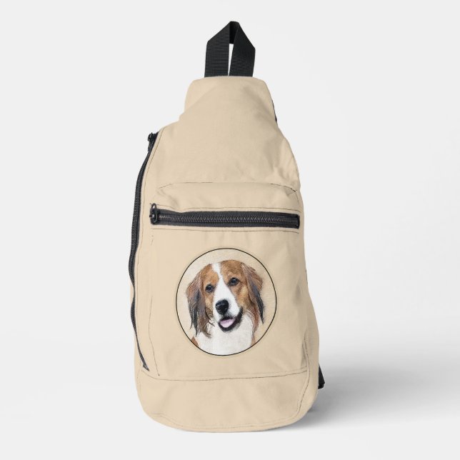 Nederlandse Kooikerhondje Malerei Haustier Hund Ku Crossbody Bag (Vorderseite)