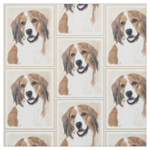 Nederlandse Kooikerhondje Malerei - Hund Art Stoff