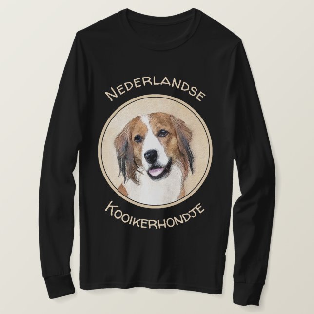 Nederlandse Kooikerhondje Malerei - Hund Art T-Shirt (Design vorne)