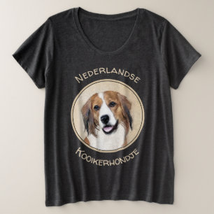 Nederlandse Kooikerhondje Malerei - Hunde Kunst Große Größe T-Shirt