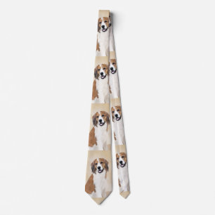 Nederlandse Kooikerhondje Malerei - Hunde Kunst Krawatte