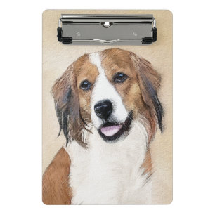 Nederlandse Kooikerhondje Malerei - Hunde Kunst Mini Klemmbrett