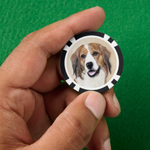 Nederlandse Kooikerhondje Malerei - Hunde Kunst Pokerchips