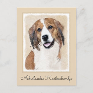 Nederlandse Kooikerhondje Malerei - Hunde Kunst Postkarte