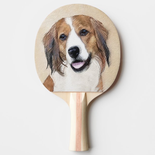Nederlandse Kooikerhondje Malerei - Hunde Kunst Tischtennis Schläger (Vorderseite)