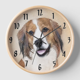 Nederlandse Kooikerhondje Malerei - Hunde Kunst Uhr