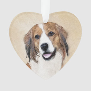 Nederlandse Kooikerhondje Malerei - Hundekunst Ornament