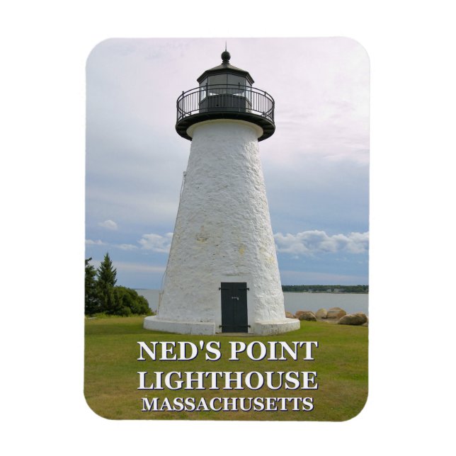 Ned's Point Lighthouse, Massachusetts Foto Magnet (Vertikal)