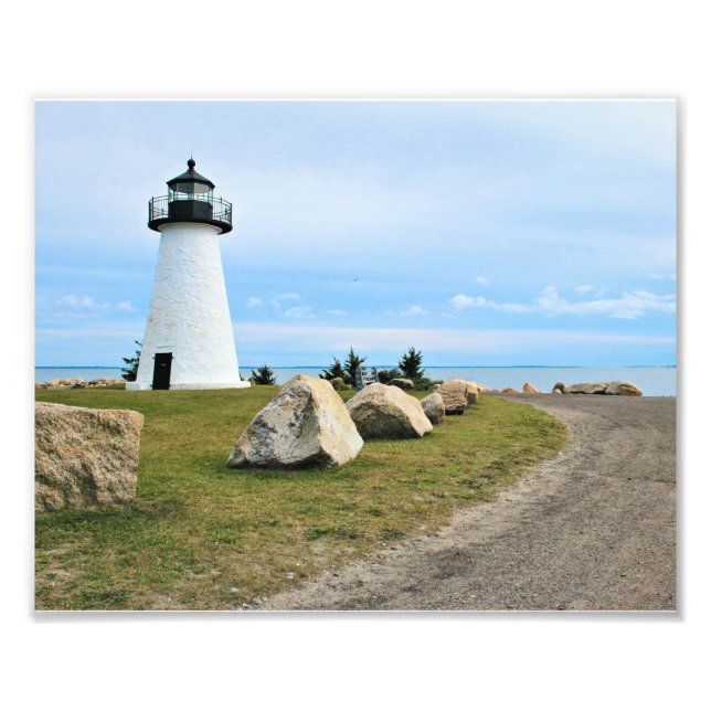 Ned's Point Lighthouse, Massachusetts Foto Print (Vorne)