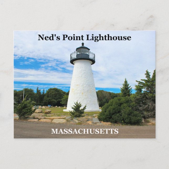 Ned's Point Lighthouse, Massachusetts Postkarte (Vorderseite)