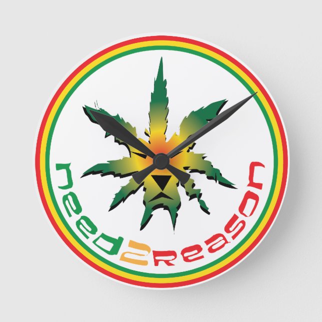 Need2Reason Special Edition Runde Wanduhr (Vorderseite)