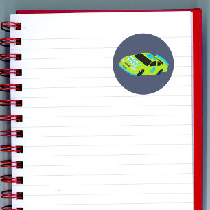 Need 4 Speed Race Car Boys 4. Geburtstag Party Runder Aufkleber