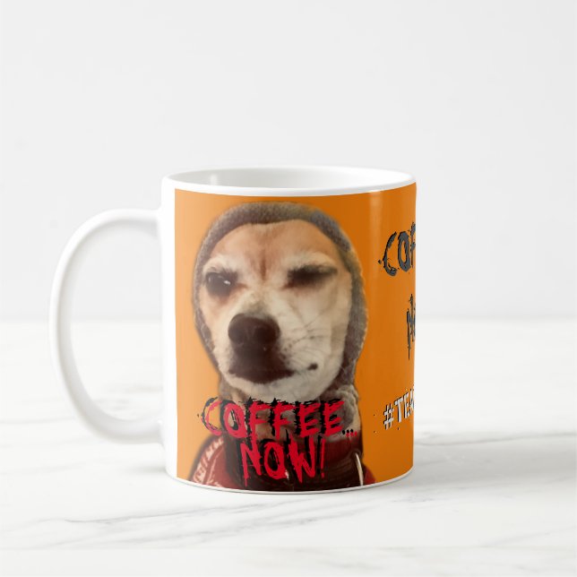 Need COFFEE NOW! Carlos B. Dog Coffee Mug Kaffeetasse (Links)