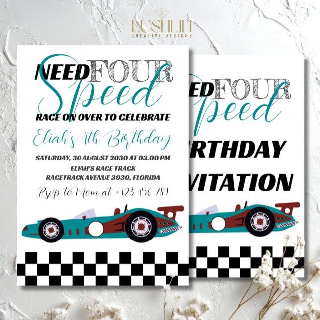 Need for Speed Birthday Race Car Party Einladung (Von Creator hochgeladen)