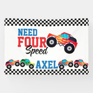 Need Four Speed Monster Truck Race 4. Geburtstagsb Banner