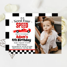 Need Four Speed Race Car Boy 4. Geburtstag Party