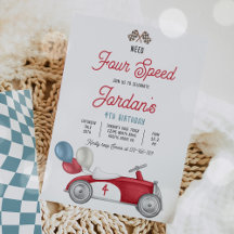 Need Four Speed Red Race Car 4. Geburtstag Party