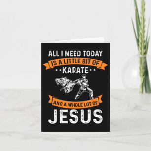 Need Karate Jesus Christliche Gott Liebe Sportkamp Karte
