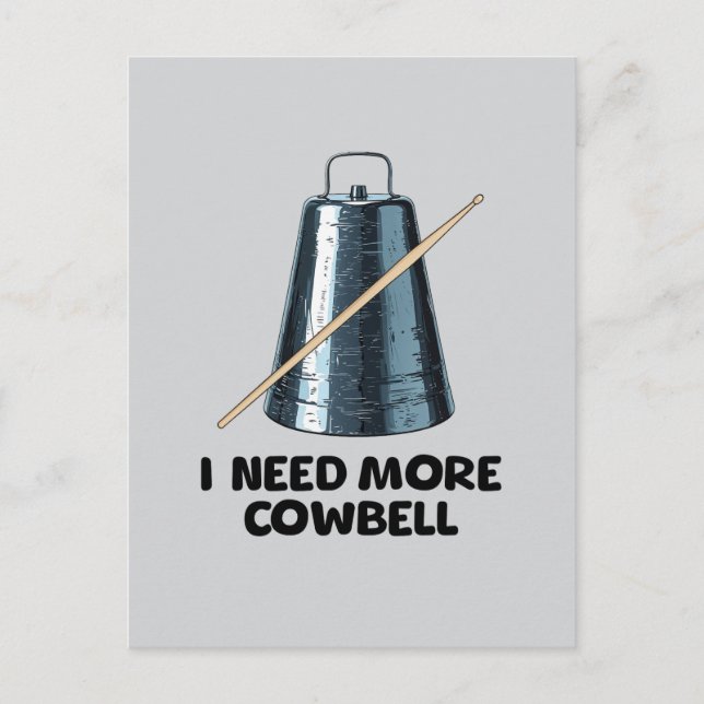 Need More Cowbell Feiertagspostkarte (Vorderseite)