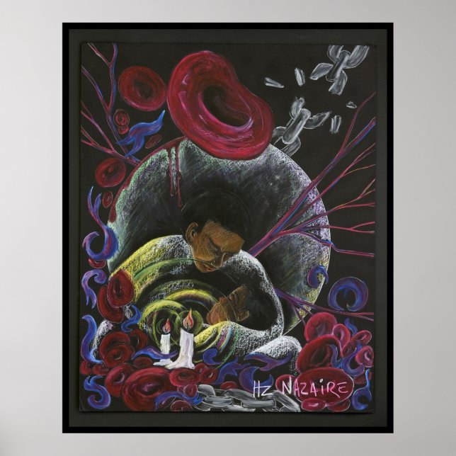 Need not Suffer Alone - Sickle Cell Art Print Poster (Vorne)