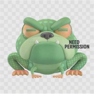 NEED PERMISSION AUFKLEBER
