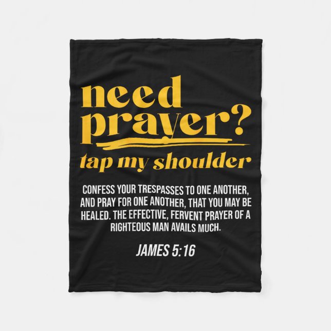 Need Prayer Tap My Shoulder Christian Men Women (o Fleecedecke (Vorderseite)