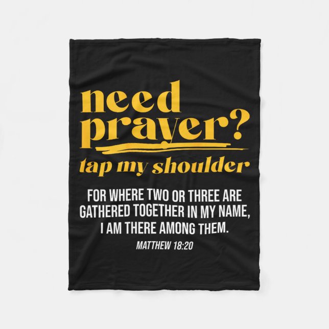 Need Prayer Tap My Shoulder Christian Men Women (o Fleecedecke (Vorderseite)